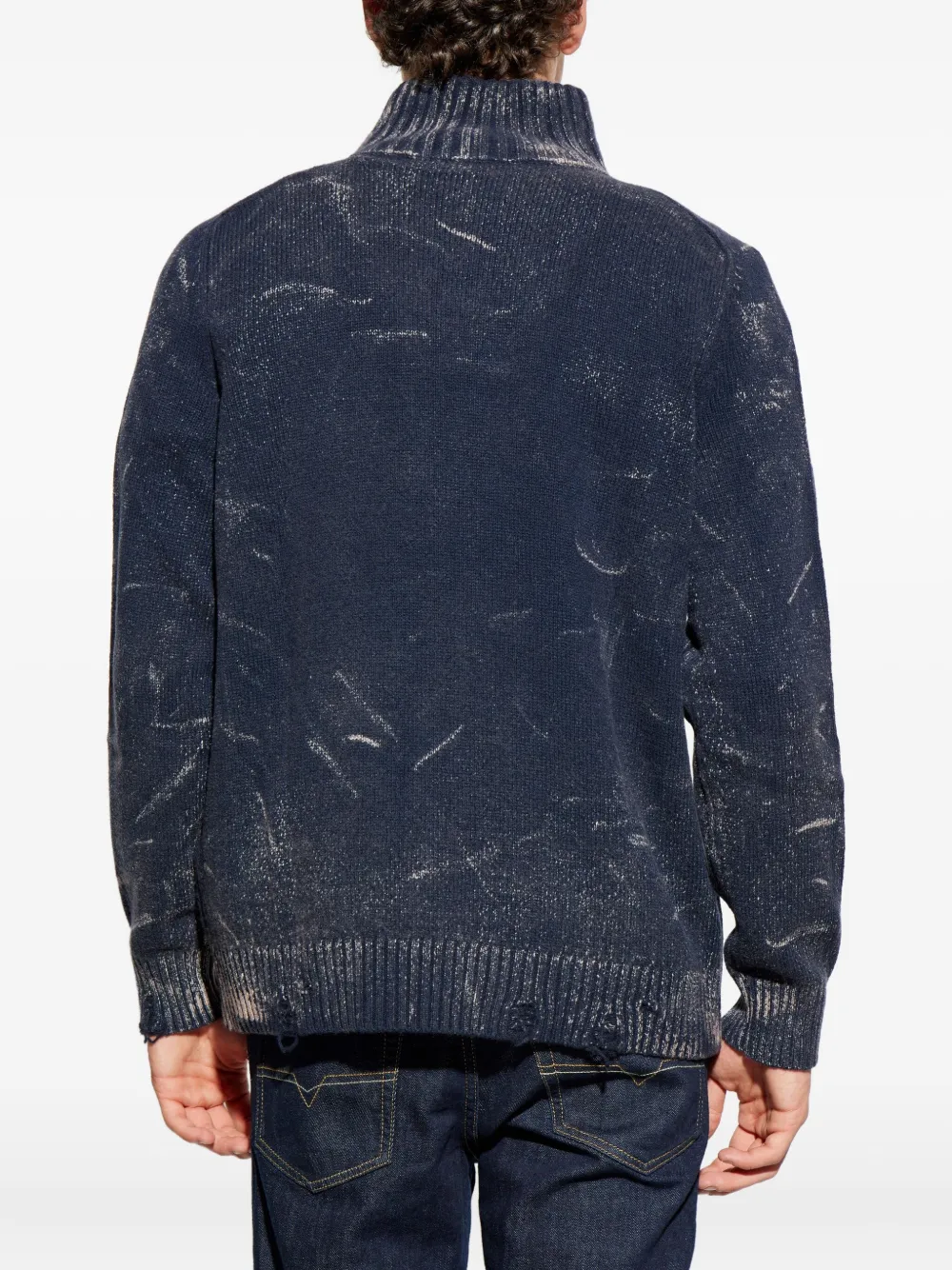 Diesel K-Maxime trui met rits Blauw