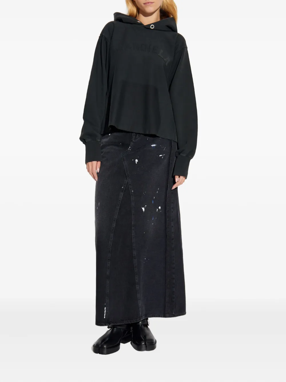 Maison Margiela logo- embroidered sweater - Zwart