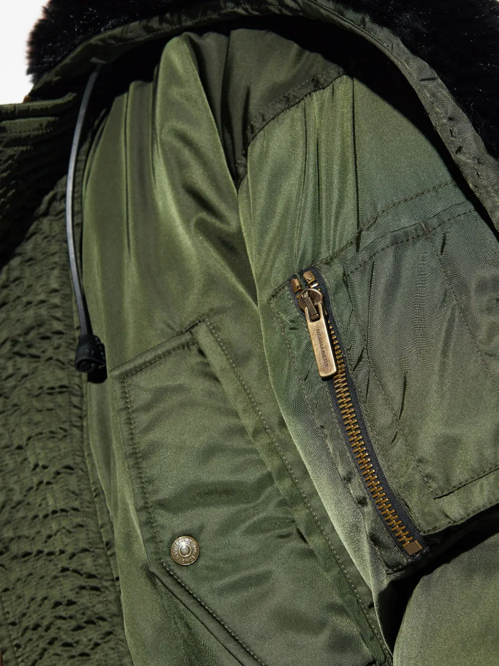 DSQUARED2 Jack met geribbelde manchetten Groen