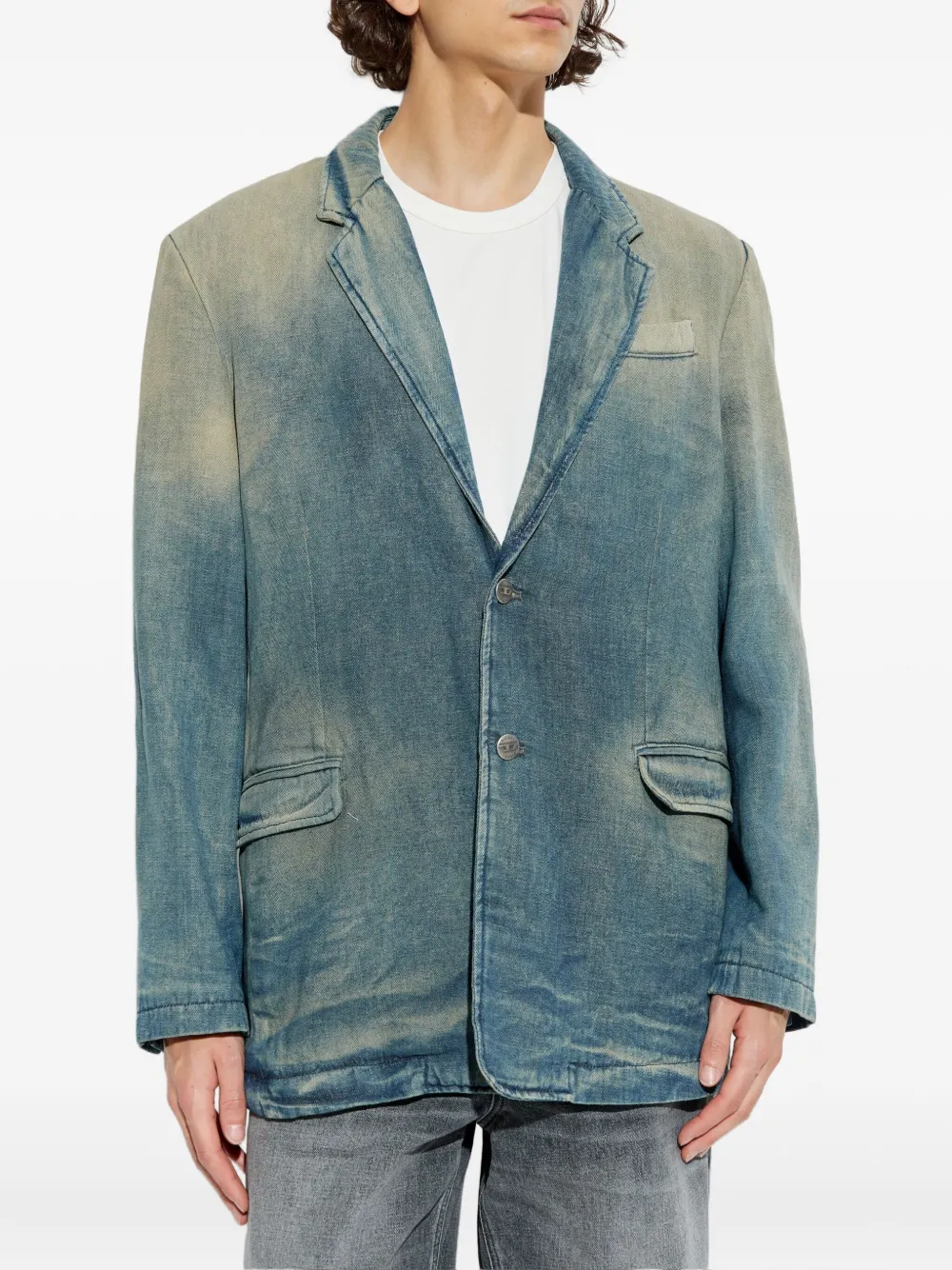 Diesel D-Reger-D blazer met knopen Blauw