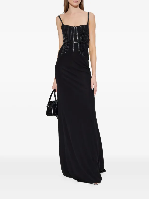 DSQUARED2 ストラップディテール マキシドレス | ブラック | FARFETCH JP