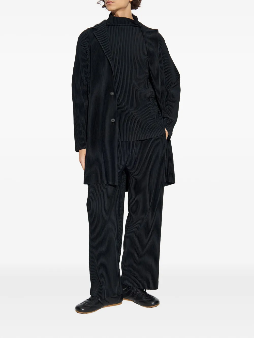 Homme Plissé Issey Miyake Geplooid T-shirt - Zwart