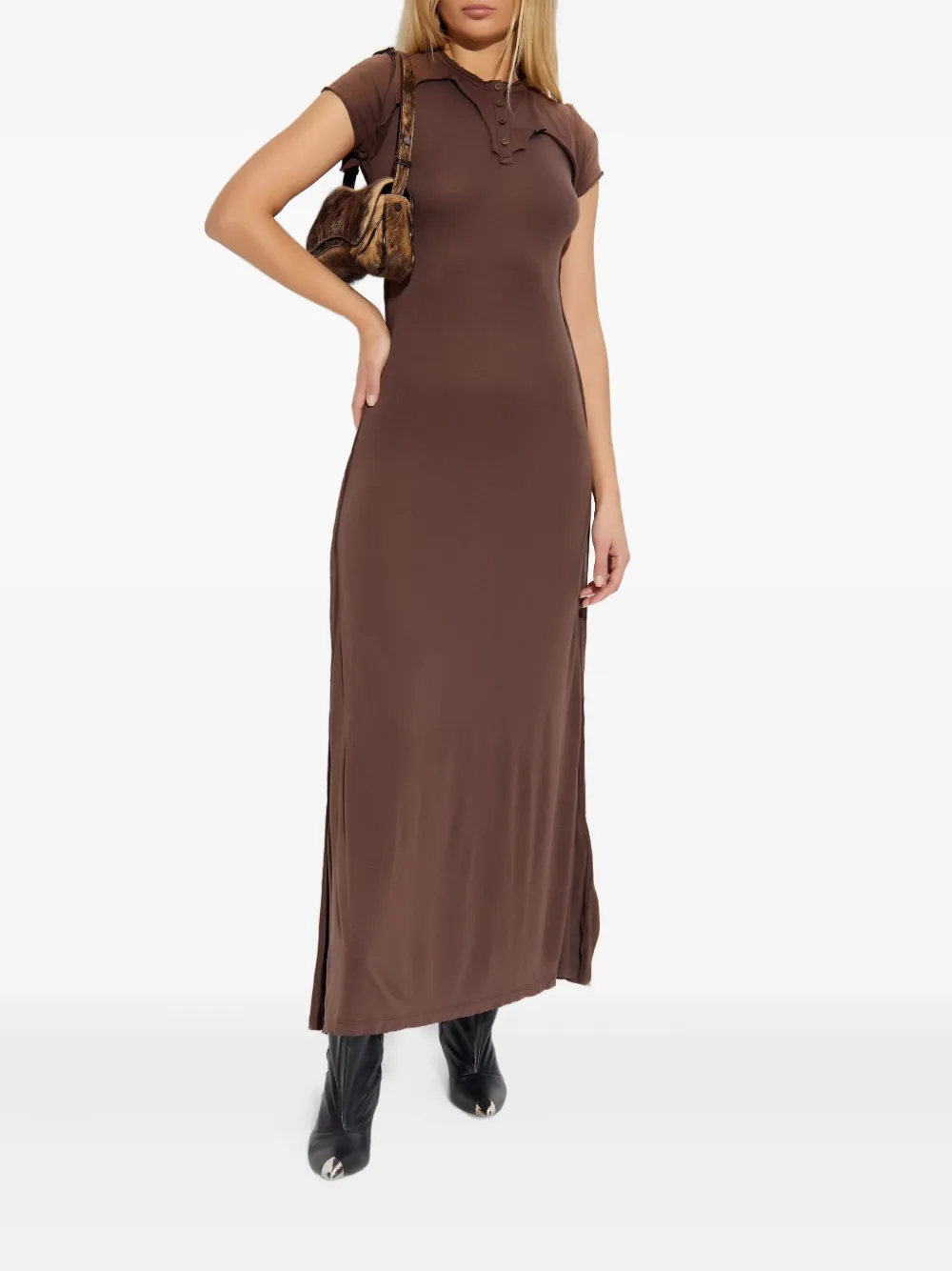Diesel D-JARY maxi dress - Bruin