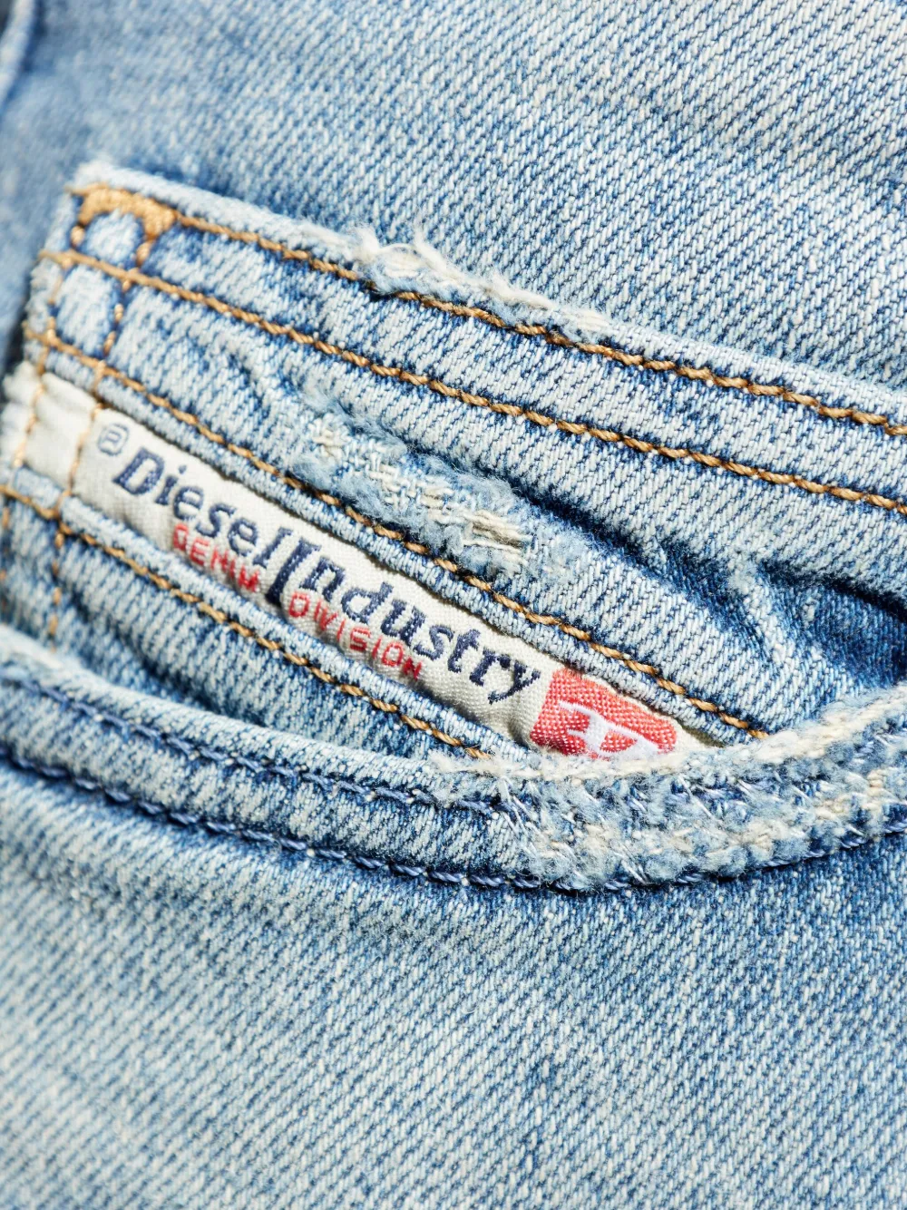 Diesel 1993 D-Vyl jeans met gerafeld detail Blauw