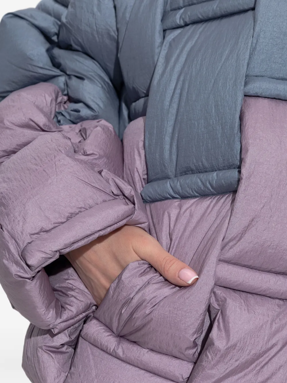 Raxxy Two-toned Puffer Jacket In Brown