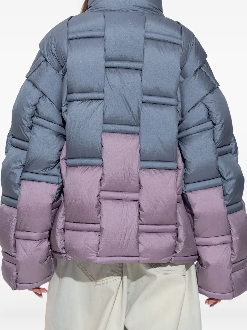 Raxxy Two-toned Puffer Jacket In Brown