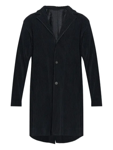 Homme Plissé Issey Miyake button-fastening coat