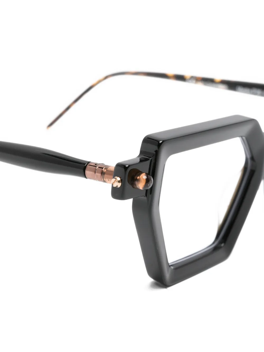  Kuboraum Geometric-frame Glasses - Black 