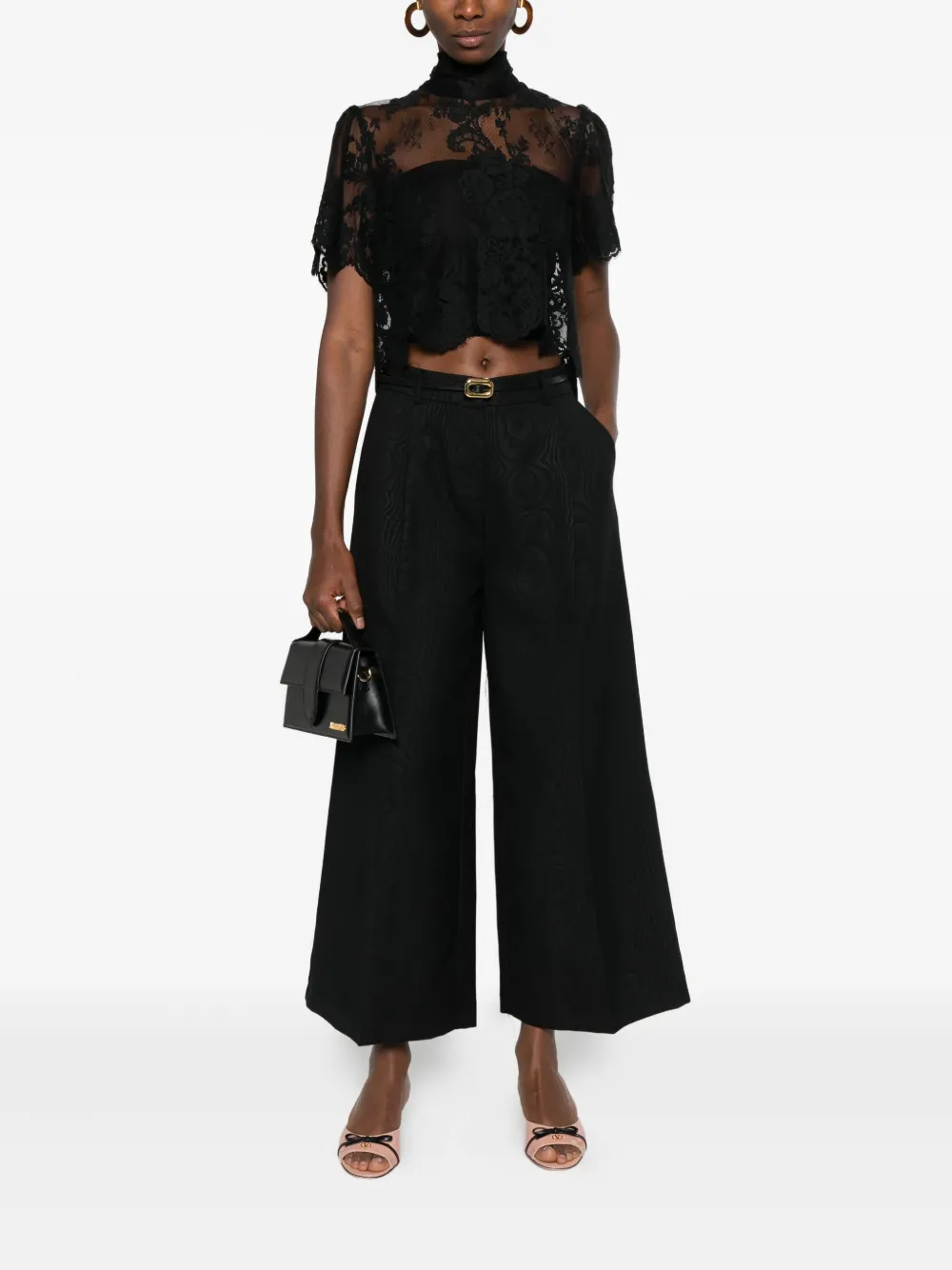 IMPERIAL lace top - Zwart