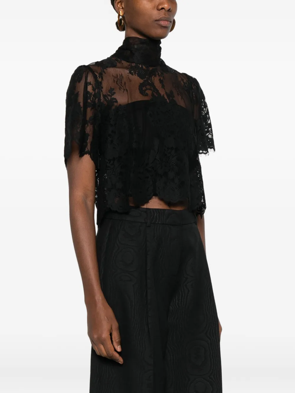 Imperial Lace Top In Black