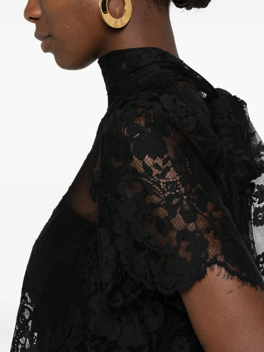 Imperial Lace Top In Black