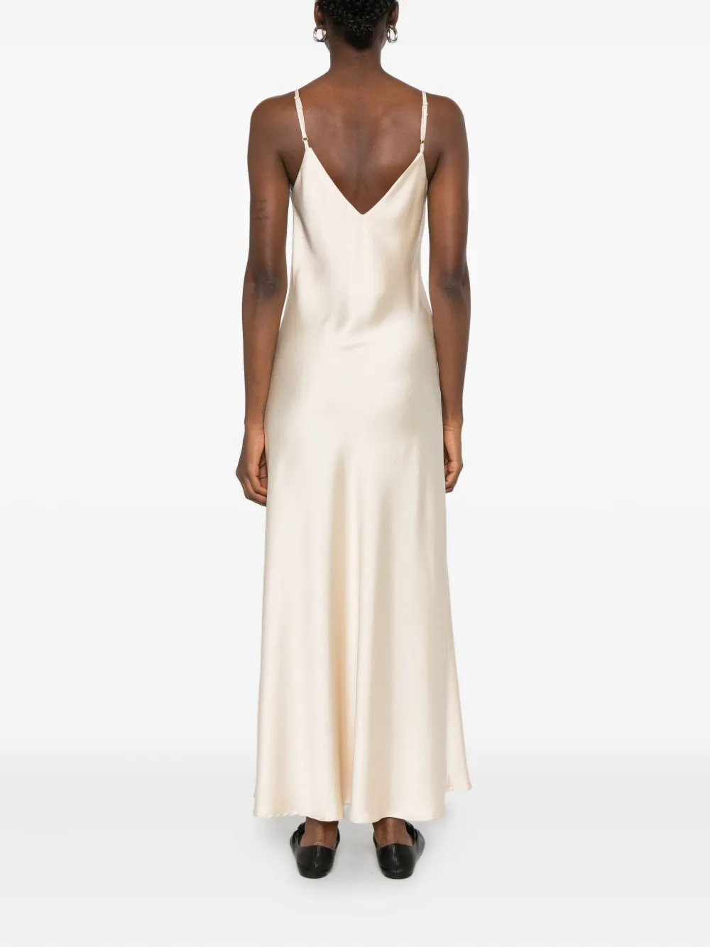 Imperial Lace-detail Maxi Dress In Neutral