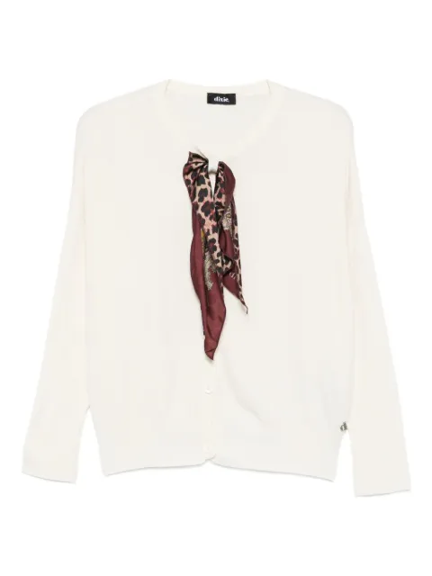DIXIE attached-scarf cardigan