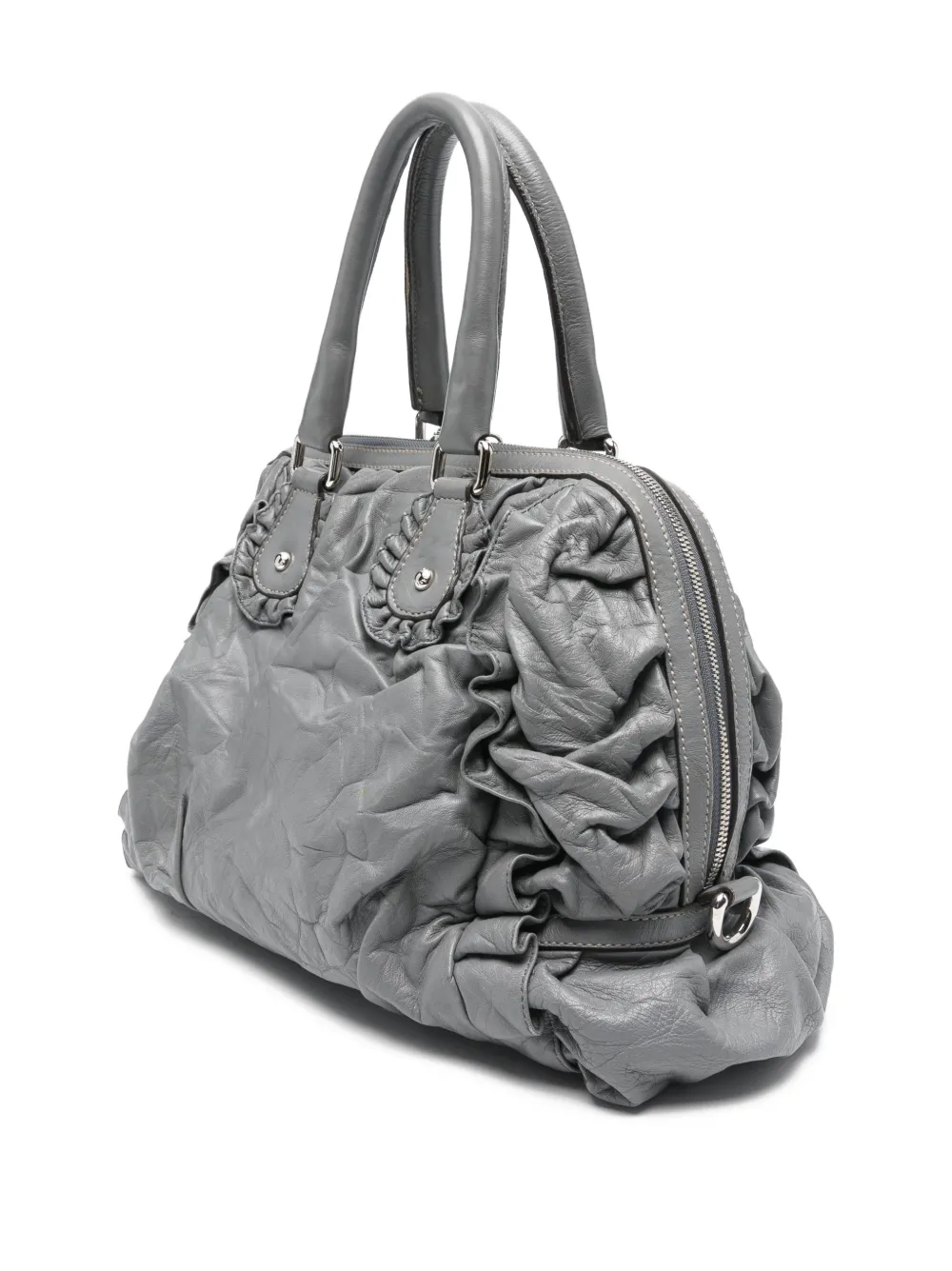 Pre-owned Dolce & Gabbana 2010s Miss Rouche Tote Bag In Gray