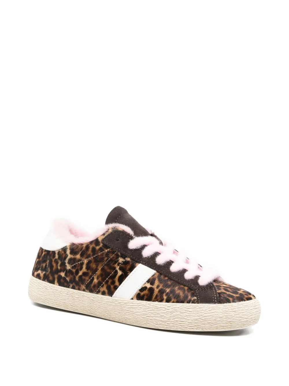D.A.T.E. Hill Low sneakers met luipaardstreep - Bruin