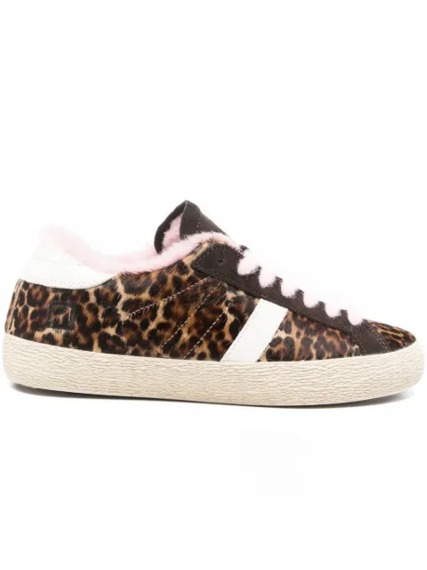 D.A.T.E. zapatillas Hill Low con rayas de leopardo