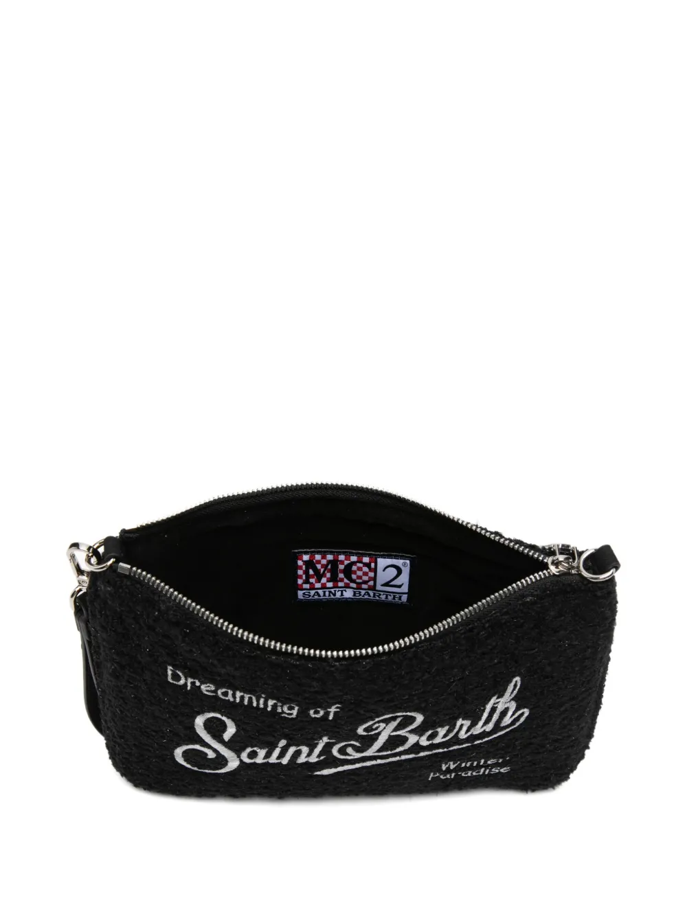 Mc2 Saint Barth Embroidered Clutch Bag In Pink