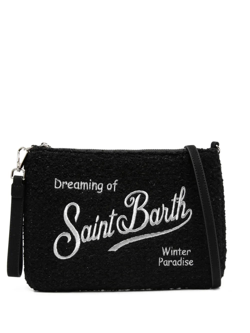Mc2 Saint Barth Embroidered Clutch Bag In Pink
