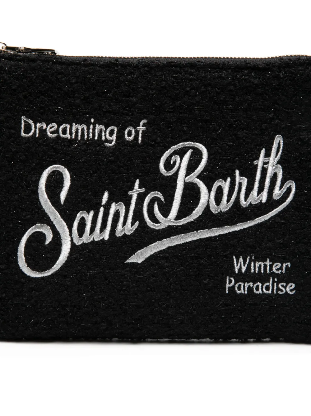 Mc2 Saint Barth Embroidered Clutch Bag In Pink