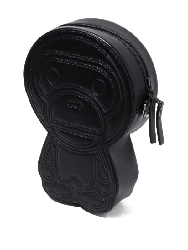 A BATHING APE® ジップ メッセンジャーバッグ | ブラック | FARFETCH JP