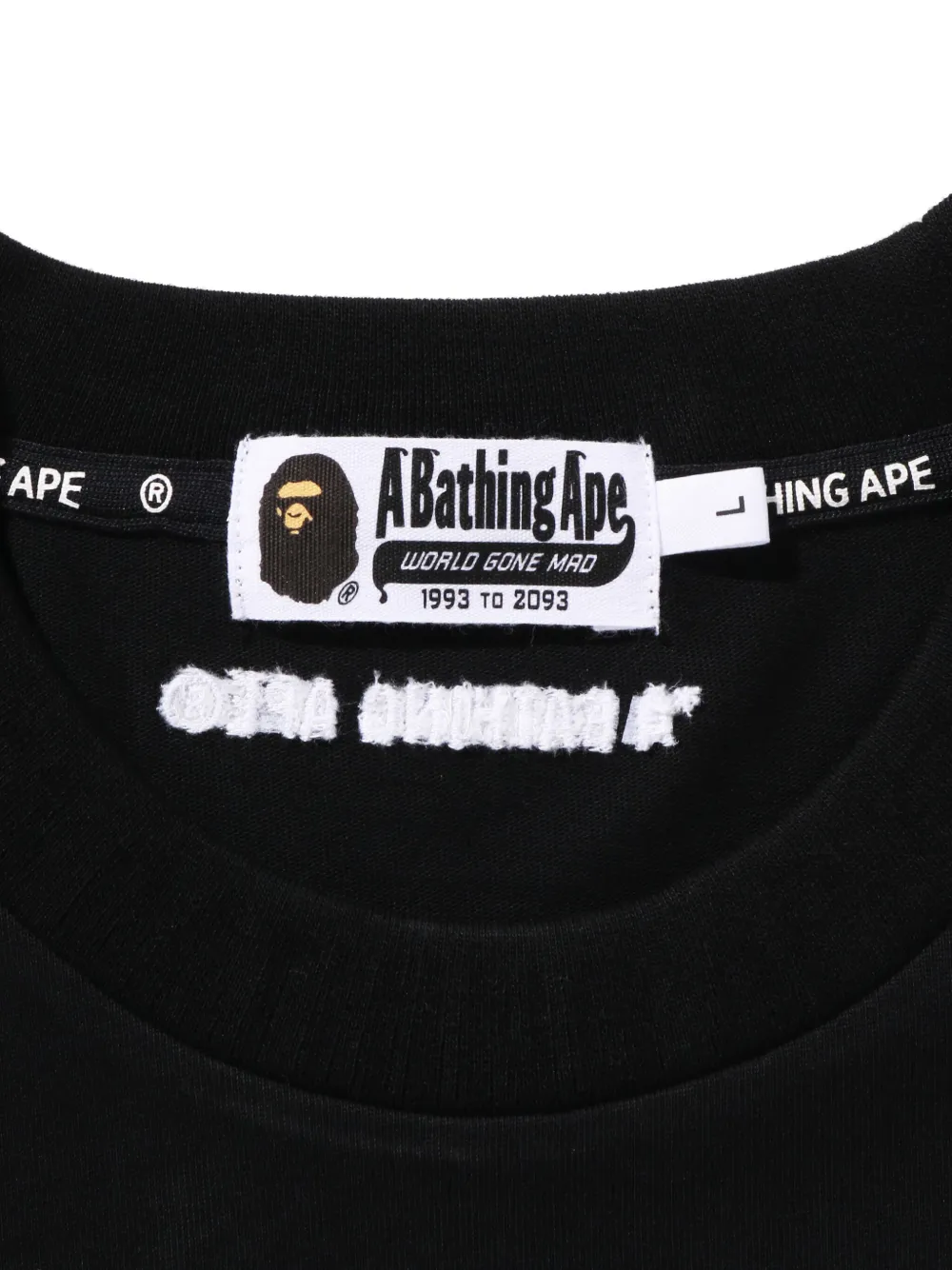A BATHING APE Sweater met logopatch en lange mouwen Zwart