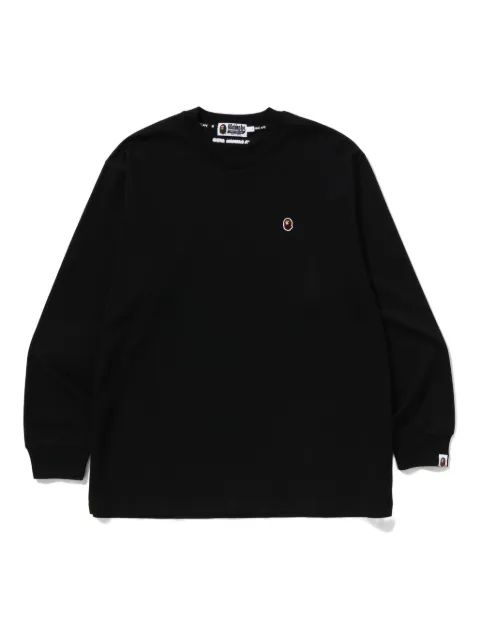 A BATHING APE® long-sleeve logo-patch sweater