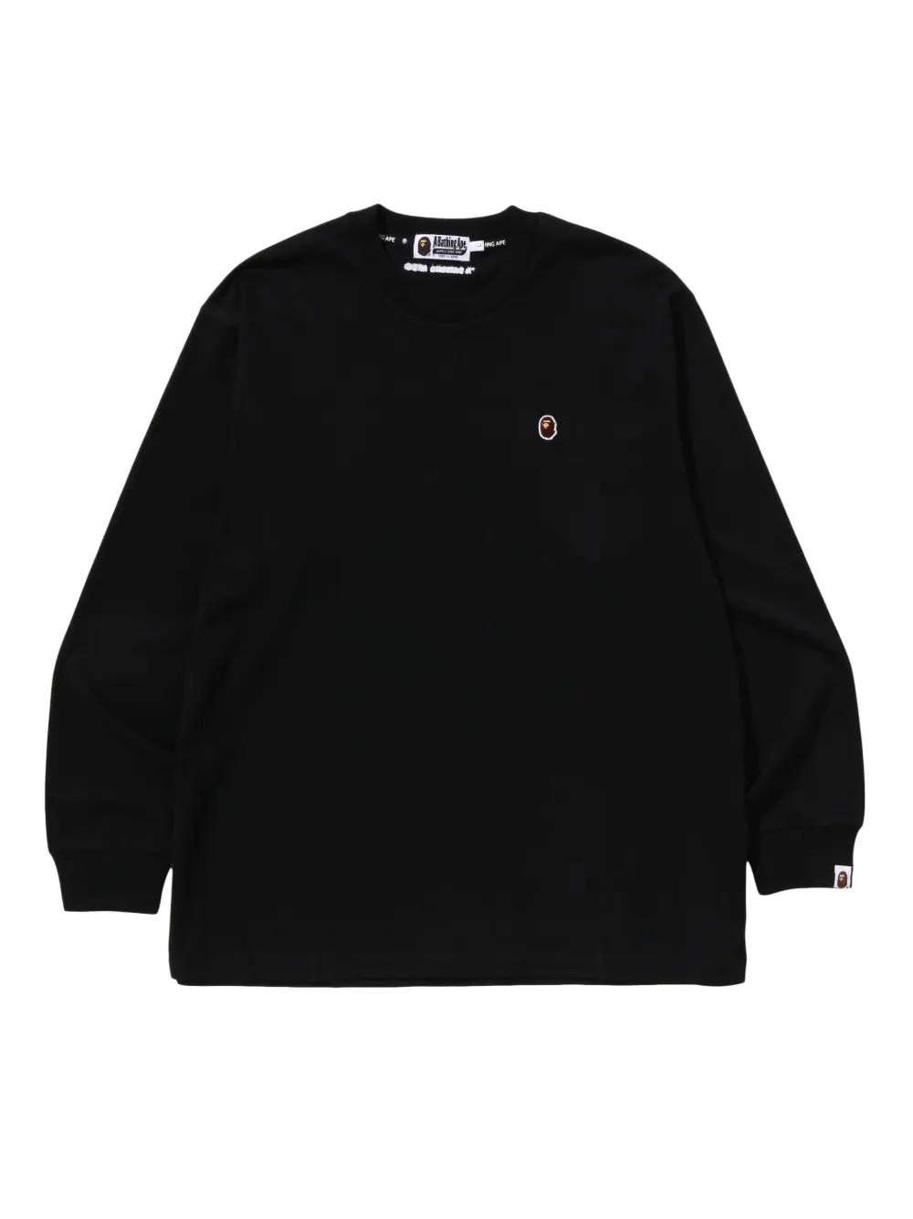 A BATHING APE® suéter con parche del logo | negro | Image 1