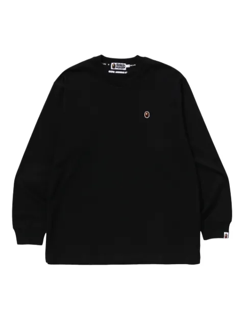 A BATHING APE® jersey de manga larga con parche del logo