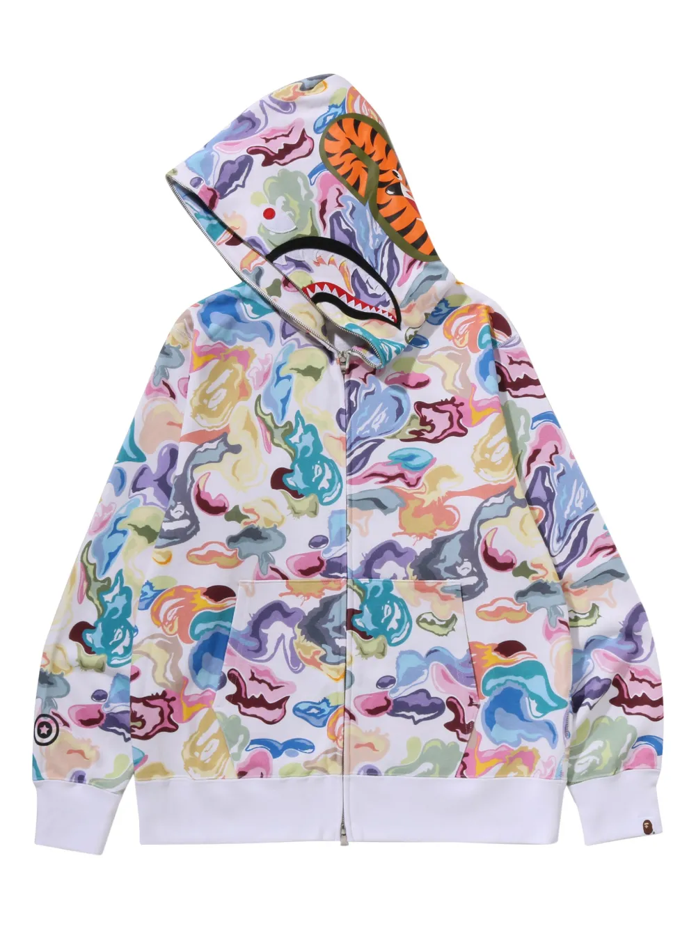 A BATHING APE Hoodie met ritssluiting Wit