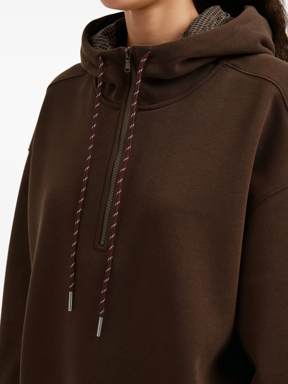 Tout A Coup Zip Hoodie In Brown