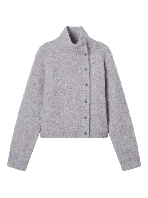 b+ab button high-neck cardigan