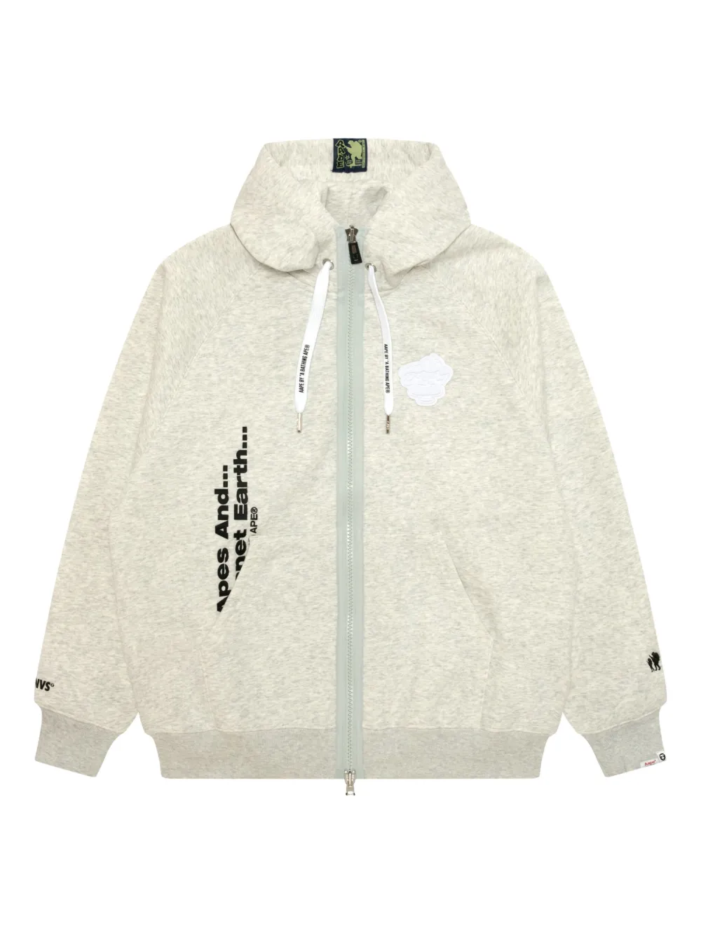 AAPE BY *A BATHING APE® zip-fastening hoodie | Grey | Image 1