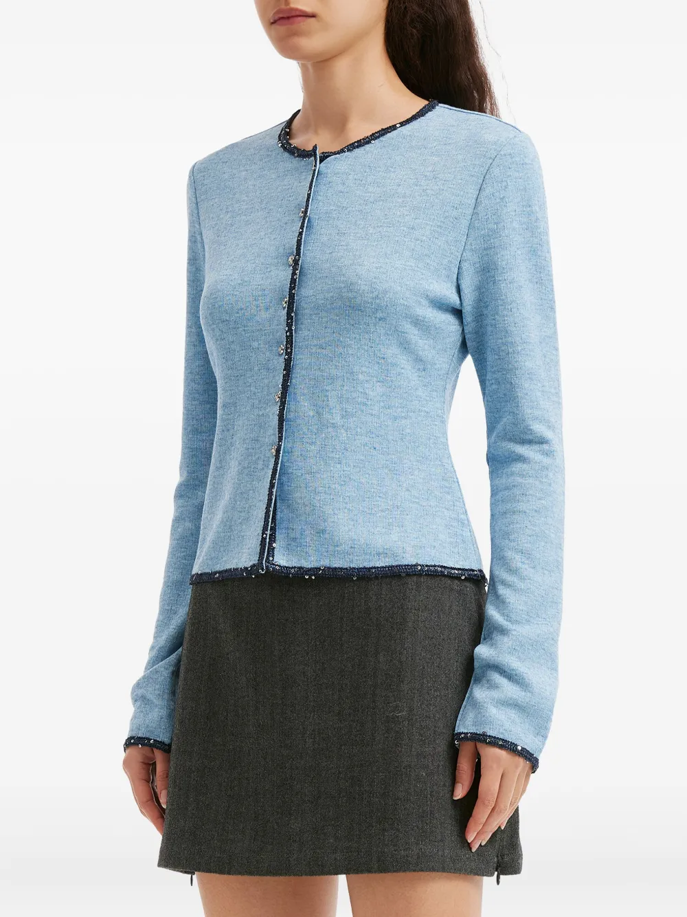 b+ab Vest verfraaid met knopen Blauw