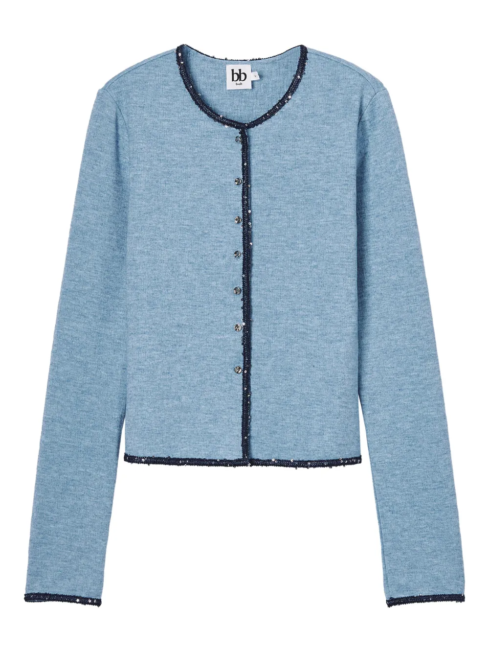 b+ab button-embellished cardigan | Blue | Image 1