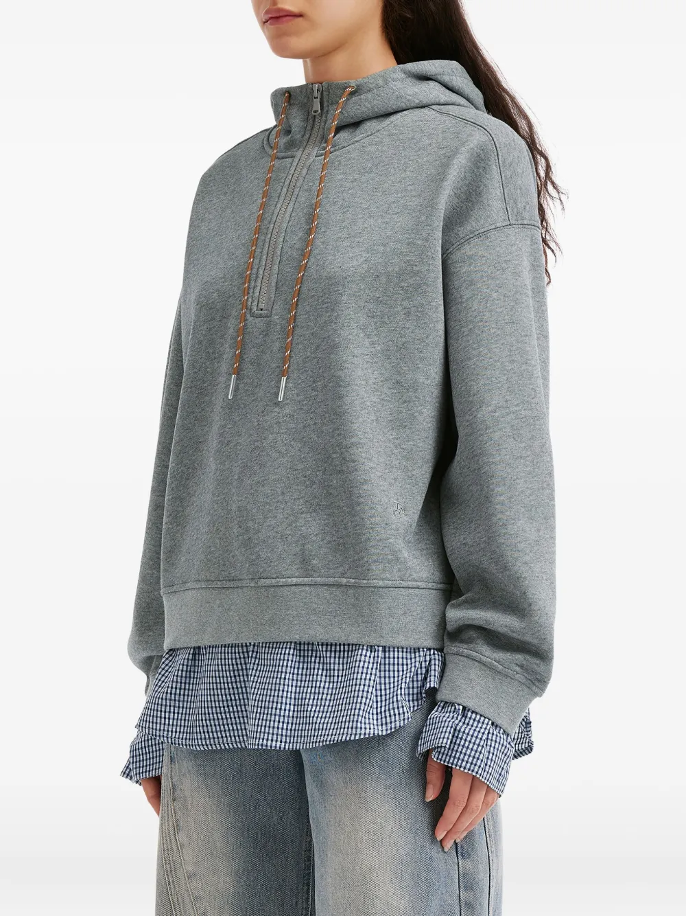 Tout A Coup Zip-fastening Hooded Hoodie In Blue