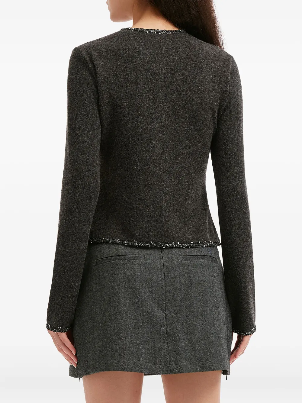 b+ab Vest verfraaid met knopen Grijs