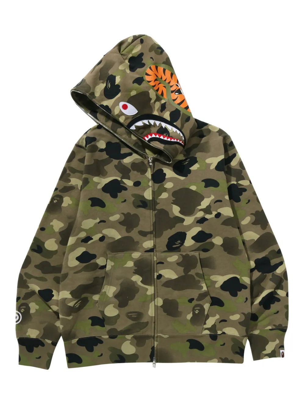 A BATHING APE® hoodie con estampado militar | verde | Image 1