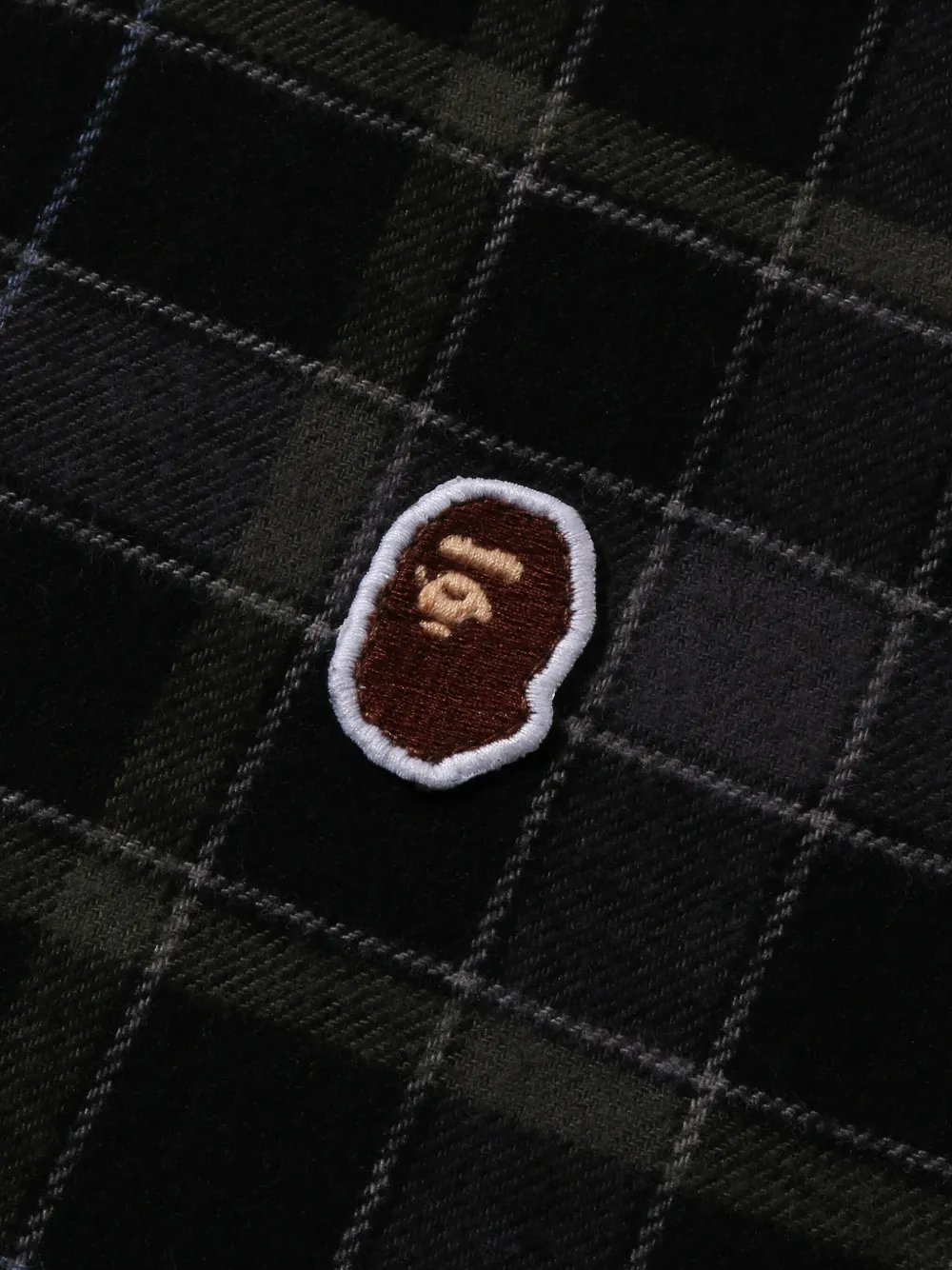 A BATHING APE Overhemd met logopatch Zwart