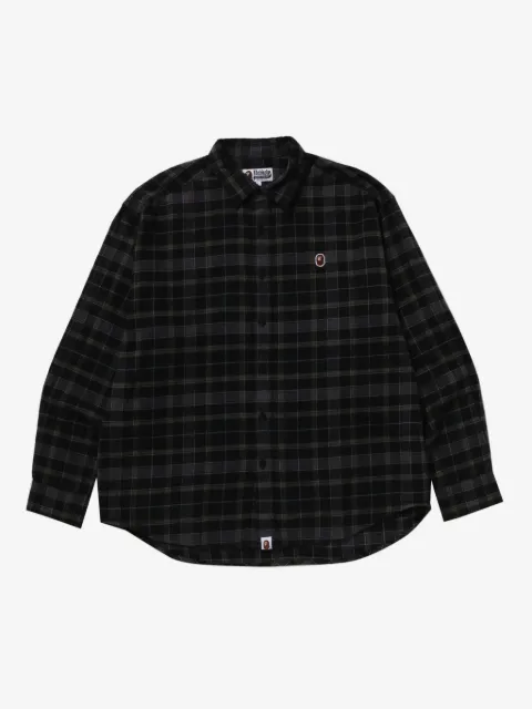 A BATHING APE® logo-patch shirt