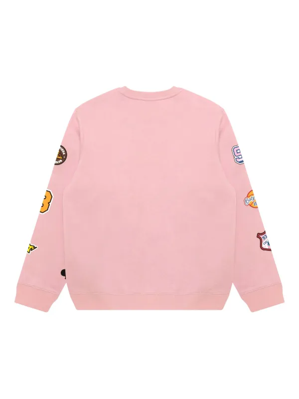 A BATHING APE® アップリケ セーター | ピンク | FARFETCH JP