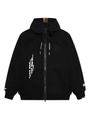 AAPE BY *A BATHING APE® ジップアップ パーカー | ブラック | FARFETCH JP