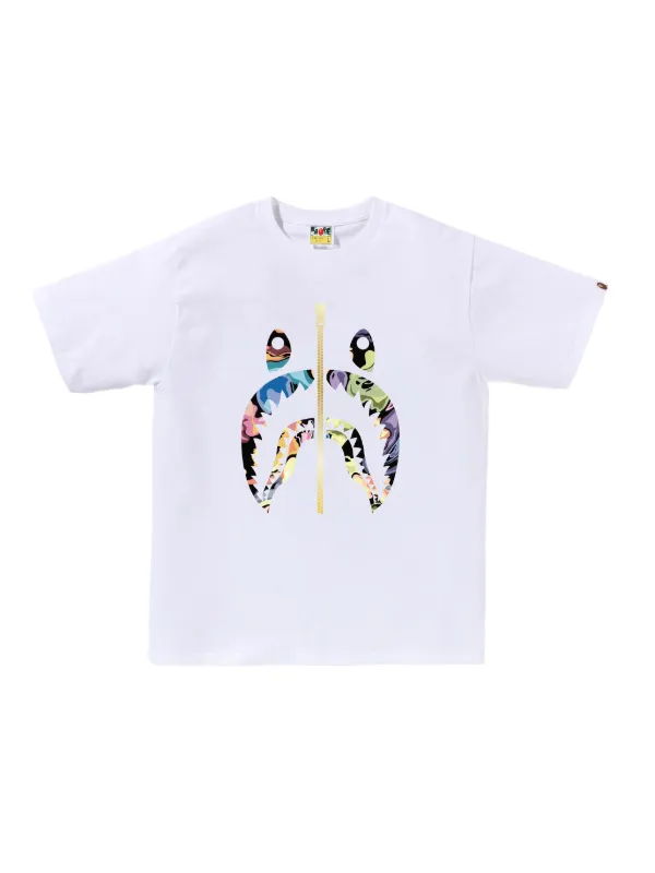 A BATHING APE® シャーク グラフィック Tシャツ | ホワイト | FARFETCH JP