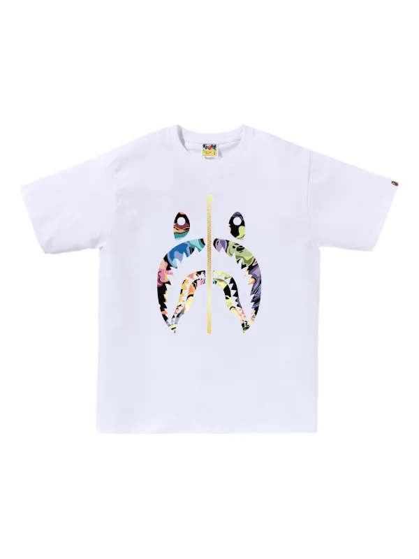 A BATHING APE® シャーク グラフィック Tシャツ | ホワイト | FARFETCH JP