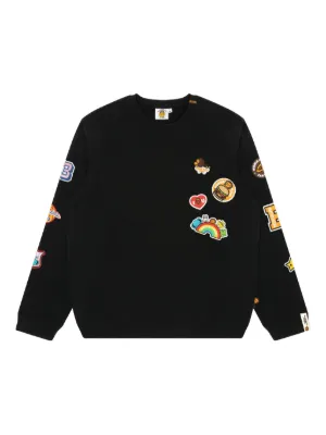 A BATHING APE® ロゴ セーター | ブラック | FARFETCH JP