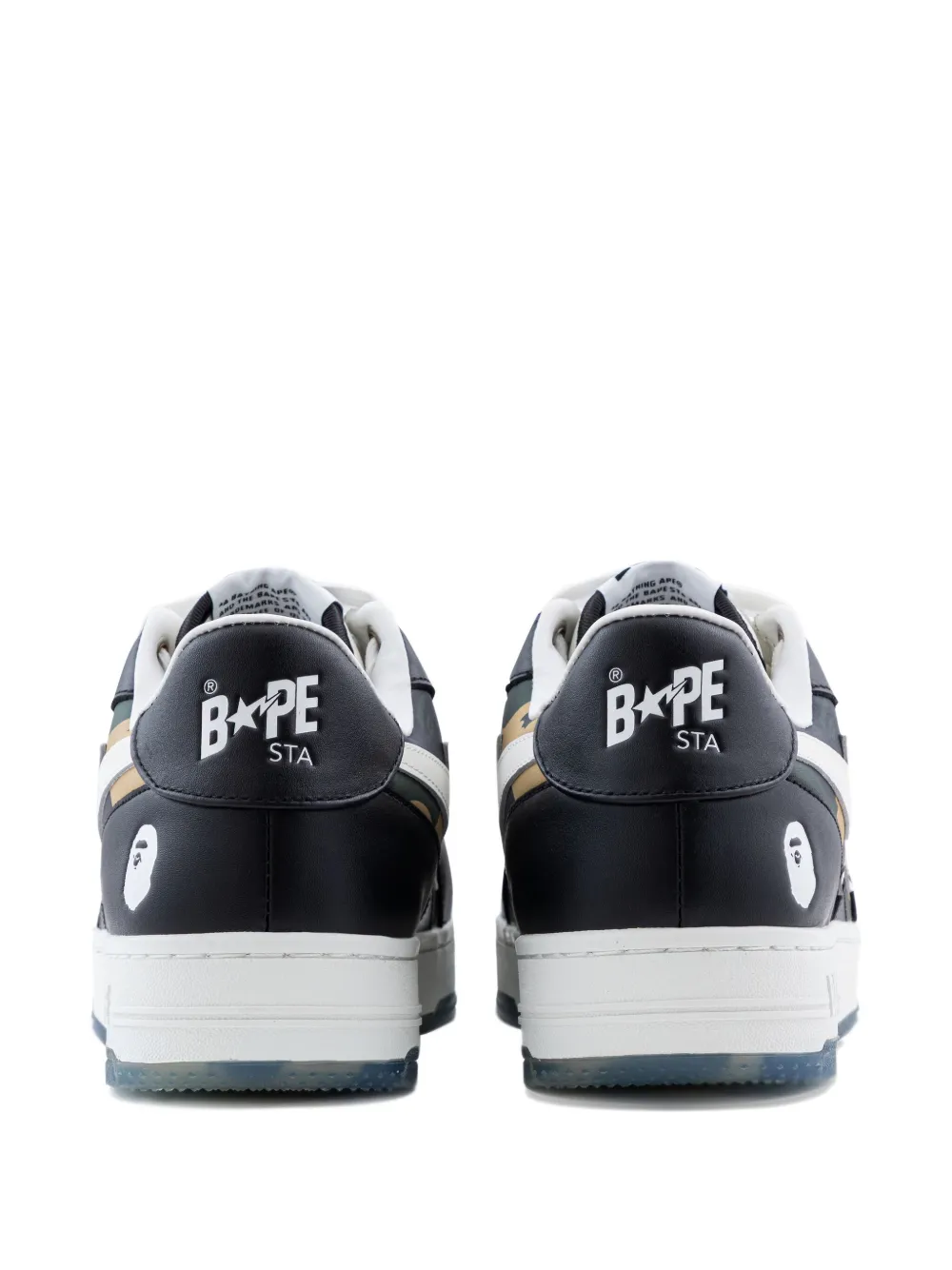 A BATHING APE BAPE STA sneakers met camouflageprint en ster Zwart