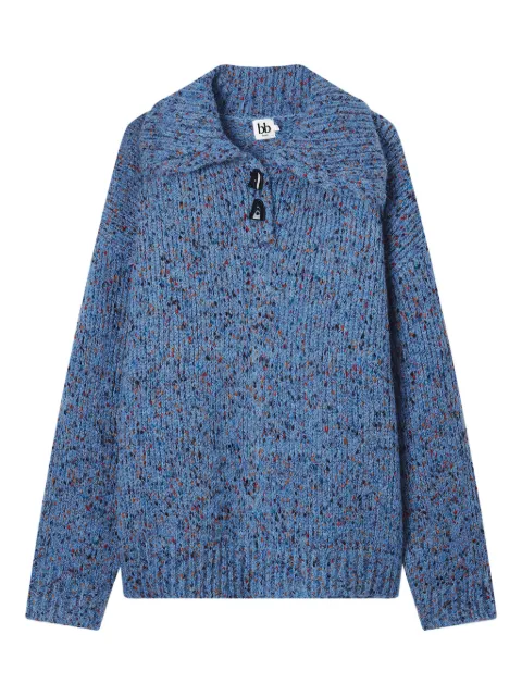 b+ab sweater med knapper på kraven