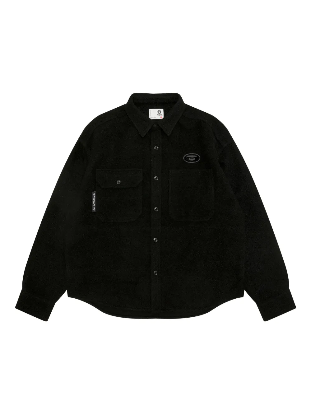 AAPE BY *A BATHING APE® Camicia con taschino e logo | nero | Image 1