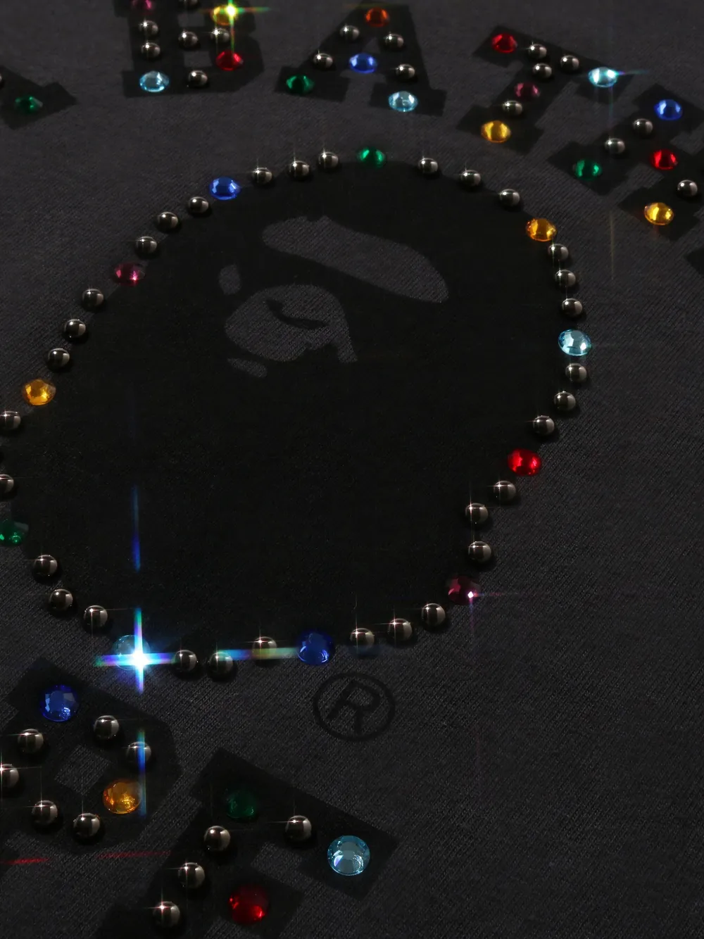 A BATHING APE Verfraaid T-shirt Zwart