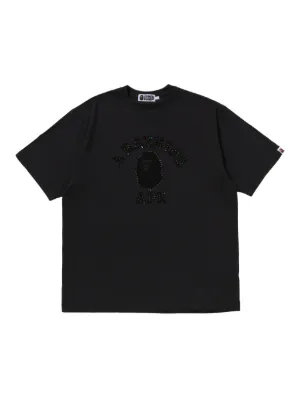 A BATHING APE® ラインストーンロゴ Tシャツ | ブラック | FARFETCH JP