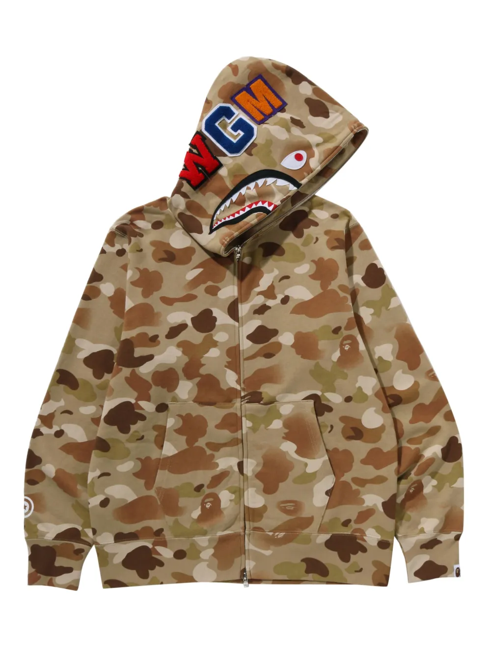 A BATHING APE® camouflage-pattern zip-fastening hoodie | Neutrals | Image 1
